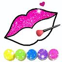 Glitter lips coloring game